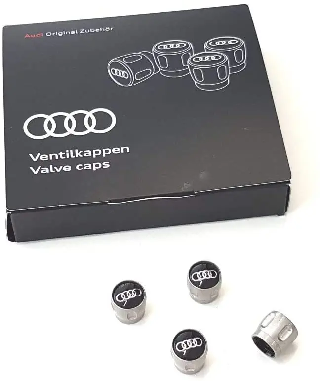 Ventilhetter OEM Audi Black Edition | sett 4 stk. – bilde 6