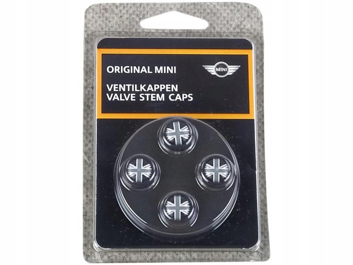 Ventilhetter OEM Black Union Jack - 4 stk. – bilde 3