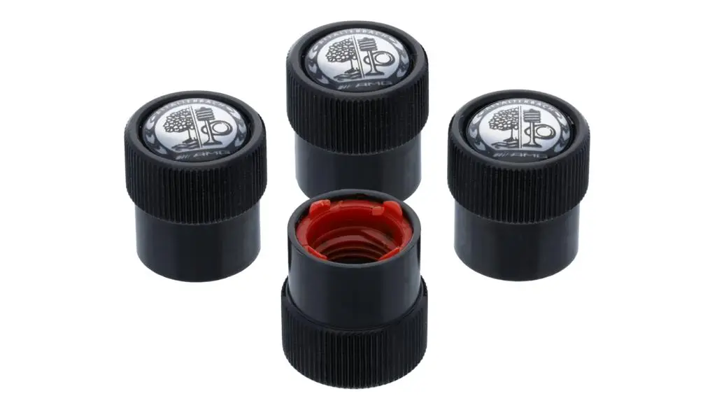 Ventilhetter OEM Mercedes-Benz AMG Black Edition - sett 4 stk. – bilde 2