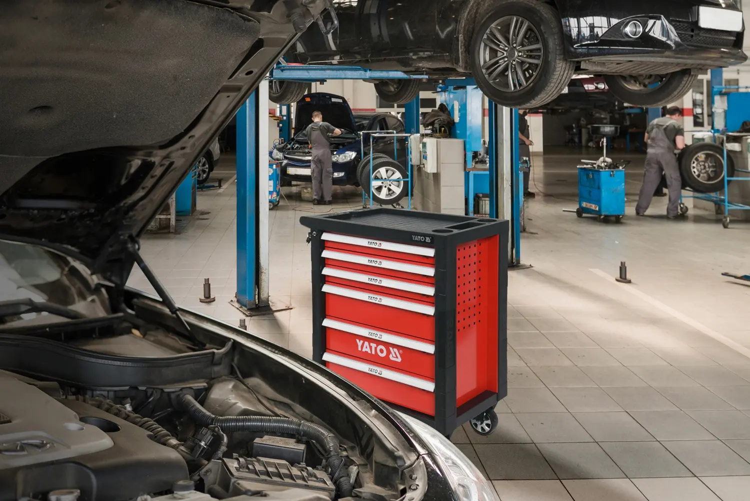 Verktøysakp serviceskap med 6 skuffer │ Yato Tool trolley – bilde 6