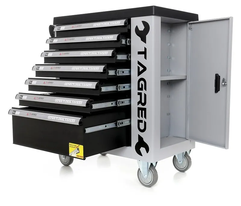Verktøyskap med 251 verktøy │ Verktøyvogn Tagred Premium Tool Trolley Image 1