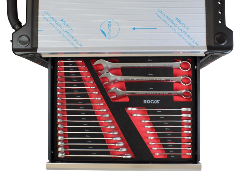 Verktøyskap med verktøy Rooks 276 deler - 7 skuffer │ Verktøyvogn Premium Tool Trolley – bilde 13