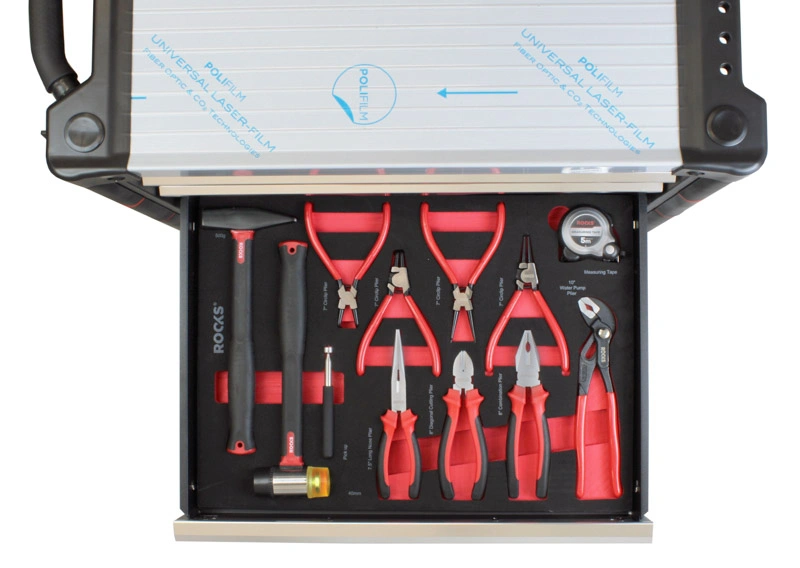 Verktøyskap med verktøy Rooks 276 deler - 7 skuffer │ Verktøyvogn Premium Tool Trolley – bilde 14