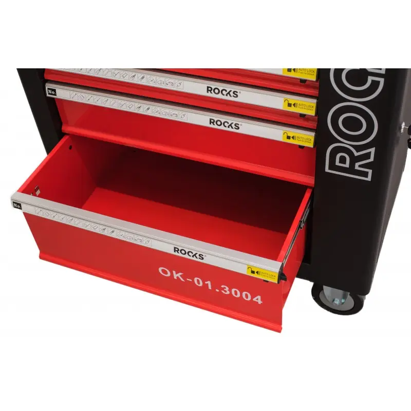 Verktøyskap Rooks Garage Red Tool Trolley med verktøysett 235 deler + sidekabinett – bilde 13