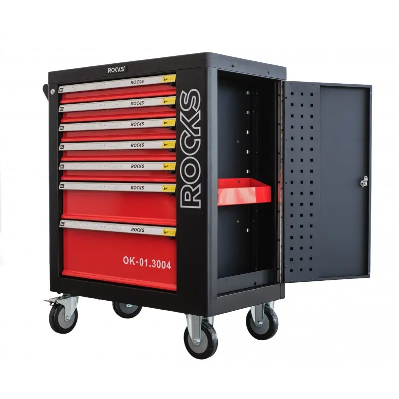 Verktøyskap Rooks Garage Red Tool Trolley med verktøysett 235 deler + sidekabinett – bilde 3