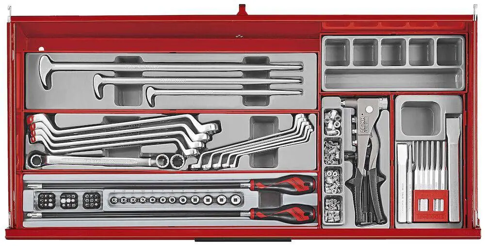 Verktøyvogn Teng Tools TKW37R663T PRO35TM med verktøysett 663 deler – bilde 8