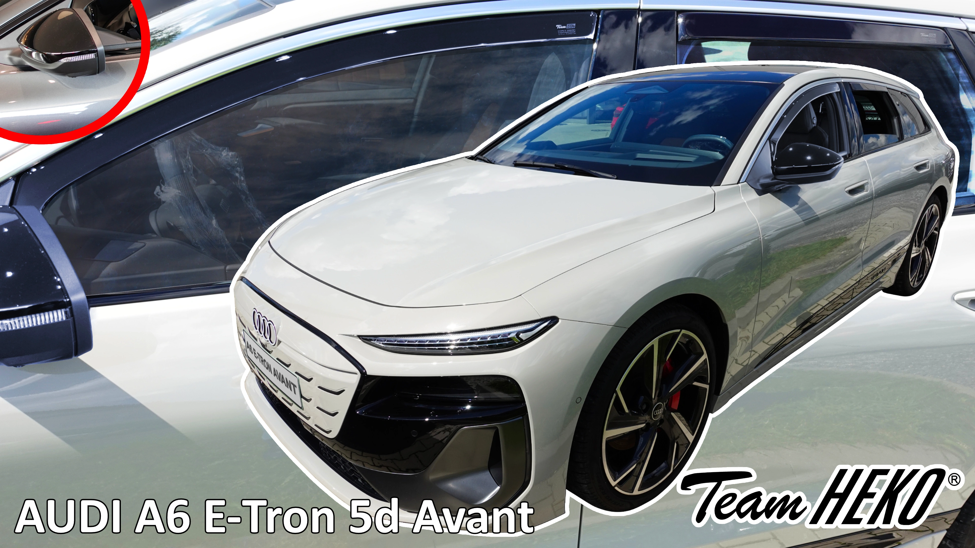 Vindavvisere Audi A6 Avant e-tron 2024 -> │ versjon med vanlige sidespeil - sett 4 stk.