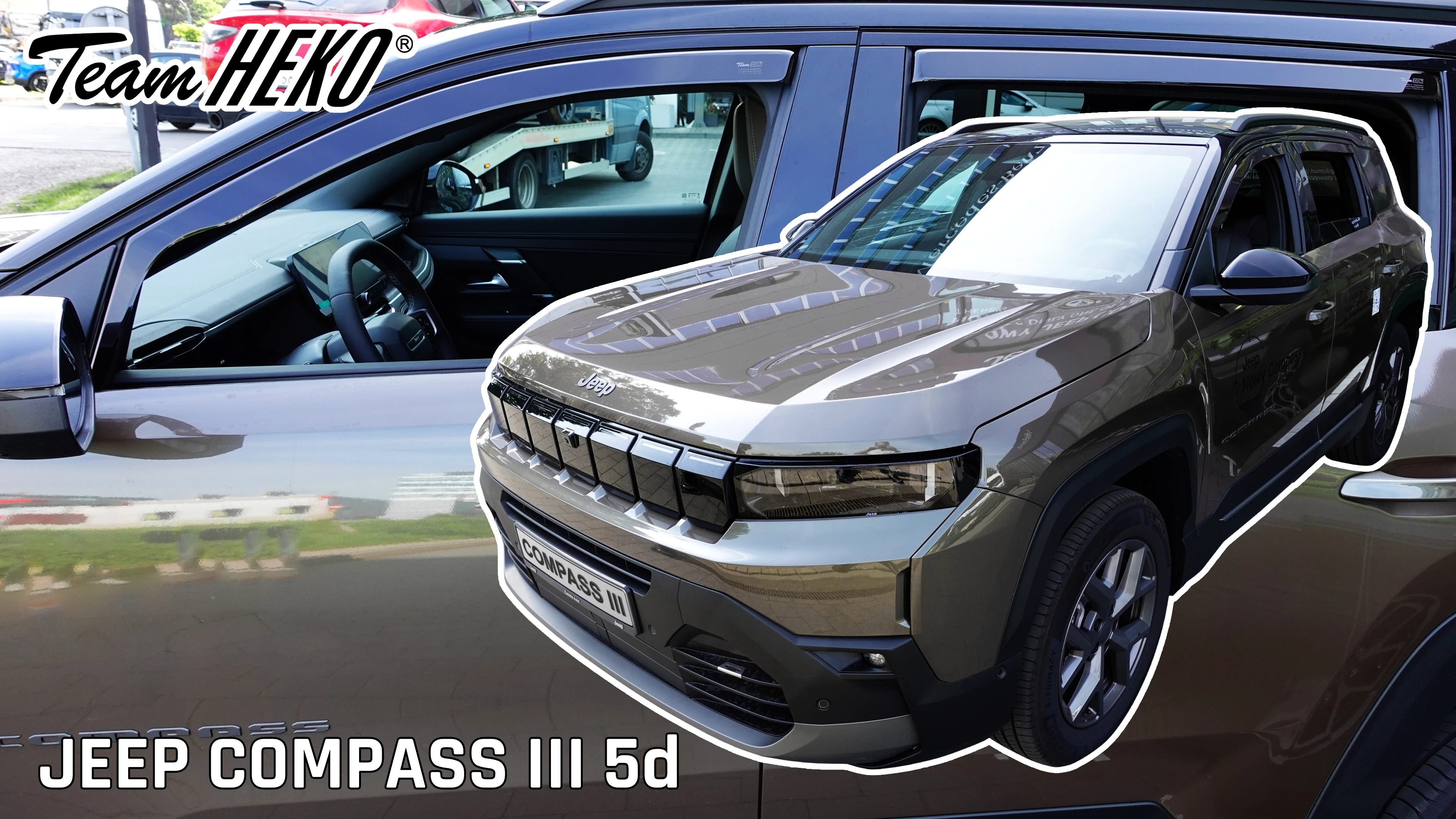 Vindavvisere Jeep Compass III / Jeep Compass E 2025 -> │ sett 4 stk.