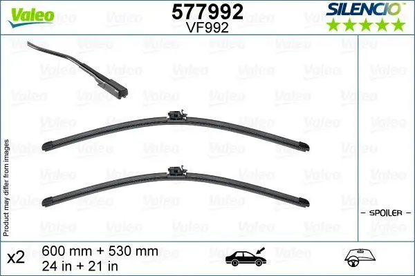Vindusviskere Mercedes-Benz EQB (X243) / GLB (X247) │ Valeo Silencio - sett 2 stk. – bilde 6