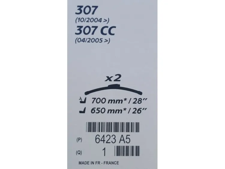 Vindusviskere Peugeot 307 II 2001 - 2011 │ foran - 1 stk. – bilde 2