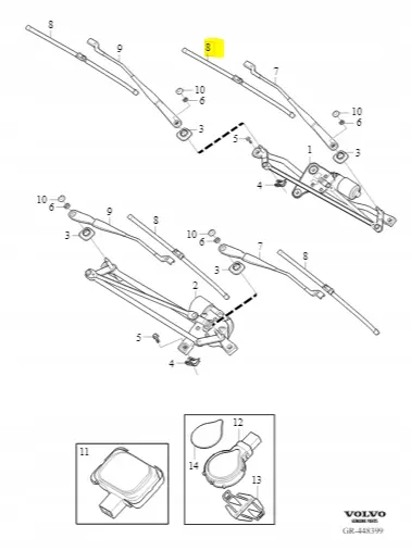 Vindusviskere Volvo V70 III / S80 II / XC70 II │ Genuine® Windshield Wiper Blades – bilde 3