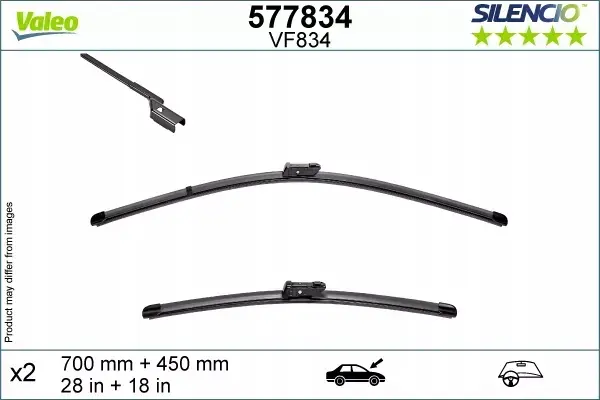 Vindusviskere VW ID.4 / VW ID.5 / Skoda Enyaq / Audi Q4 / │ Valeo Silencio - sett 2 stk. – bilde 3