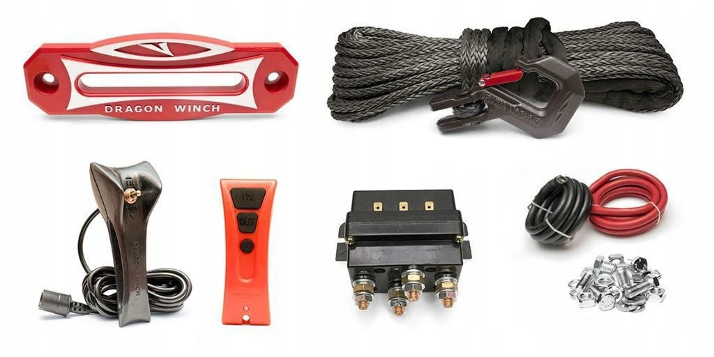 Vinsj Dragon Winch Highlander DWH 15000 HD 12 V med trekkraft på 6803 kg og 21 m syntetisk line – bilde 2