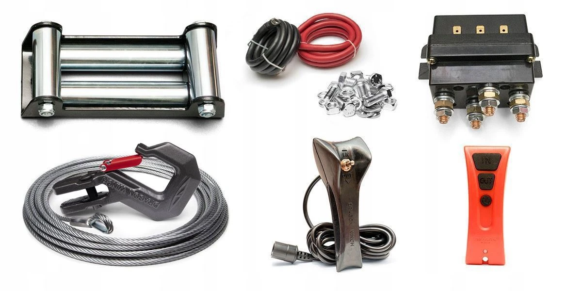 Vinsj Dragon Winch Maverick DWM 10000 HD 12 V med trekkraft på 4536 kg og 24 m stålline – bilde 3