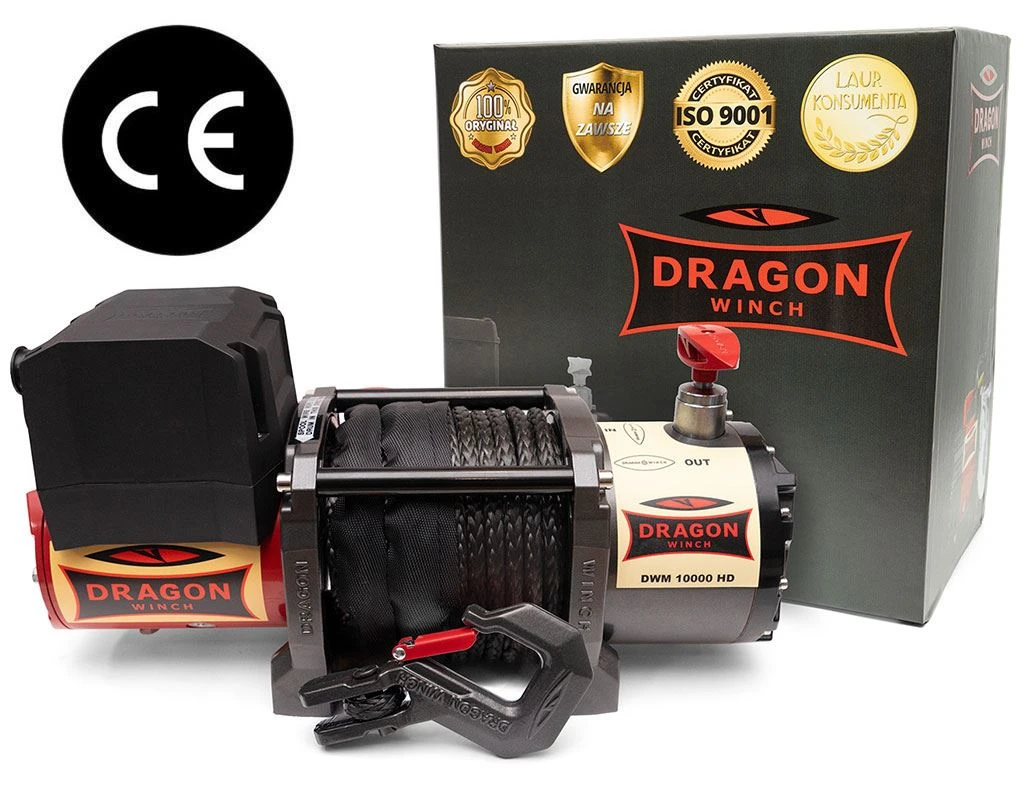 Vinsj Dragon Winch Maverick DWM 10000 HD 12 V med trekkraft på 4536 kg og 25 m syntetisk line – bilde 2