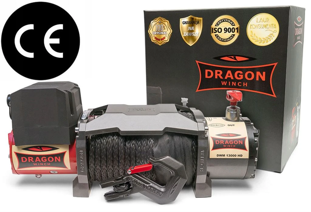 Vinsj Dragon Winch Maverick DWM 13000 HD 24 V med trekkraft på 5897 kg og 20 m syntetisk line – bilde 2