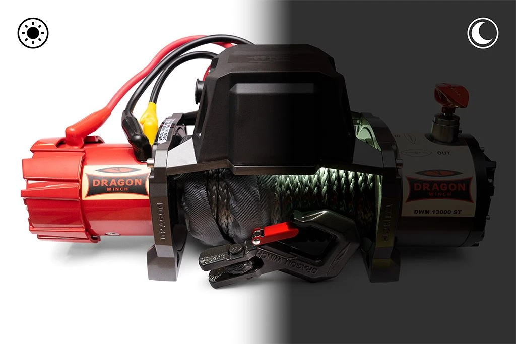 Vinsj Dragon Winch Maverick DWM 13000 ST 12 V med trekkraft på 5897 kg og 20 m syntetisk line – bilde 2