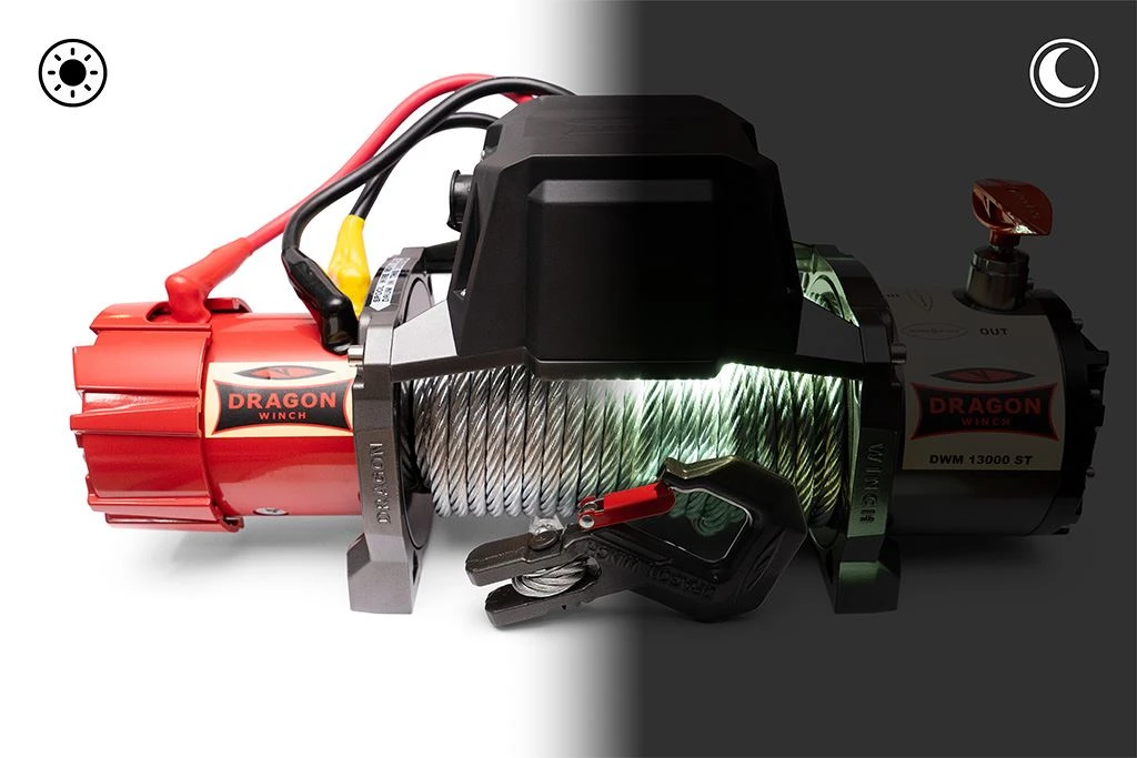 Vinsj Dragon Winch Maverick DWM 13000 ST 12 V med trekkraft på 5897 kg og 30 m stålline – bilde 2