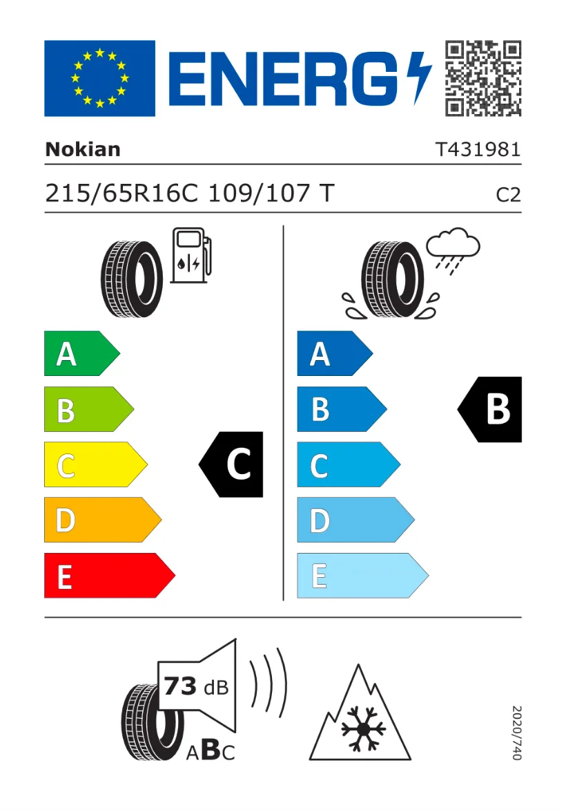 Vinterdekk Nokian Snowproof C 109/107T 3PMSF │ 215/65 R15C – bilde 4