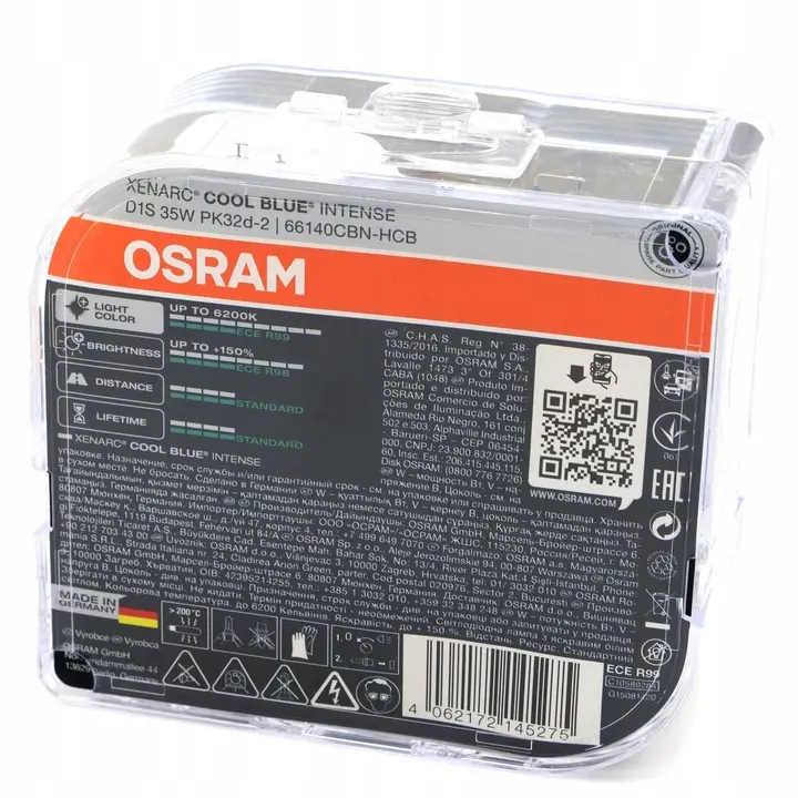 Xenonpære D1S Xenarc Osram Cool Blue Intense (NEXT GEN) - sett 2 stk. Image 4