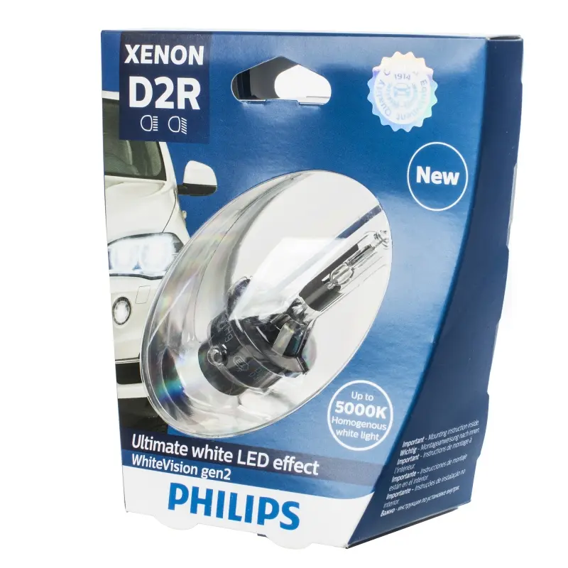 Xenonpære D2R Philips WhiteVision gen2 Ultimate White LED Effect - 1 stk. – bilde 5