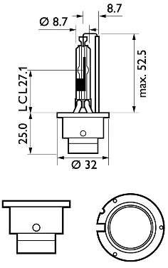 Xenonpære D2R Philips Xenon Vision - 1 stk. – bilde 4