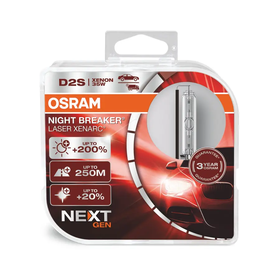 Xenonpære D2S Osram Xenarc Night Breaker Laser +220% (Next Gen) - sett 2 stk. Image 1