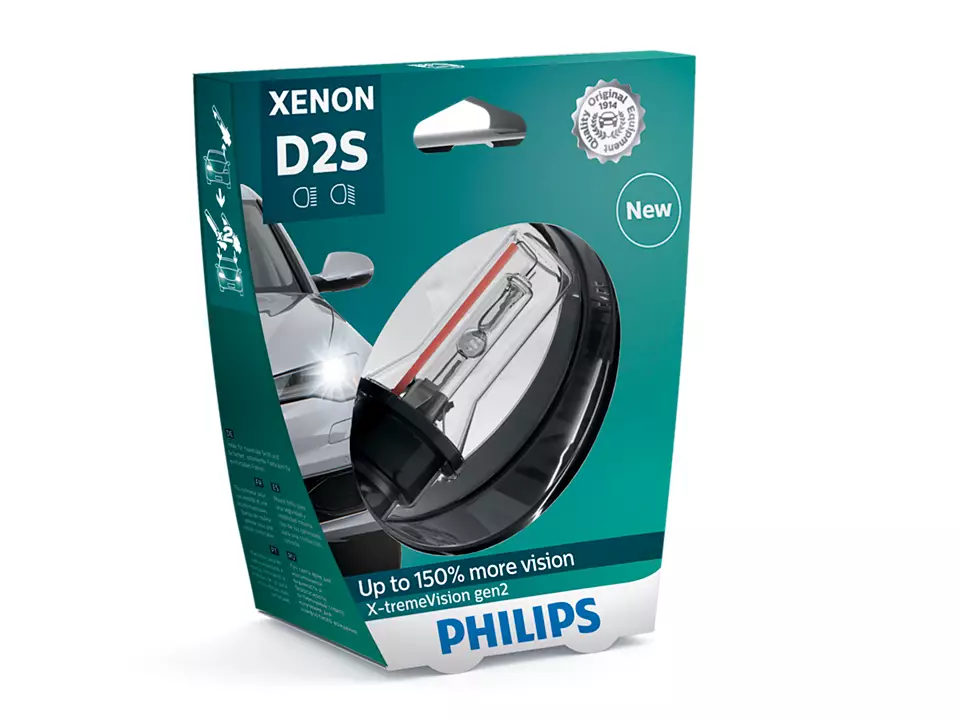 Xenonpære D2S Philips X-tremeVision gen2 +150% - 1 stk.