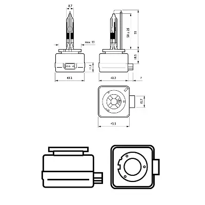 Xenonpære D3R Philips Xenon Vision - 1 stk. – bilde 4