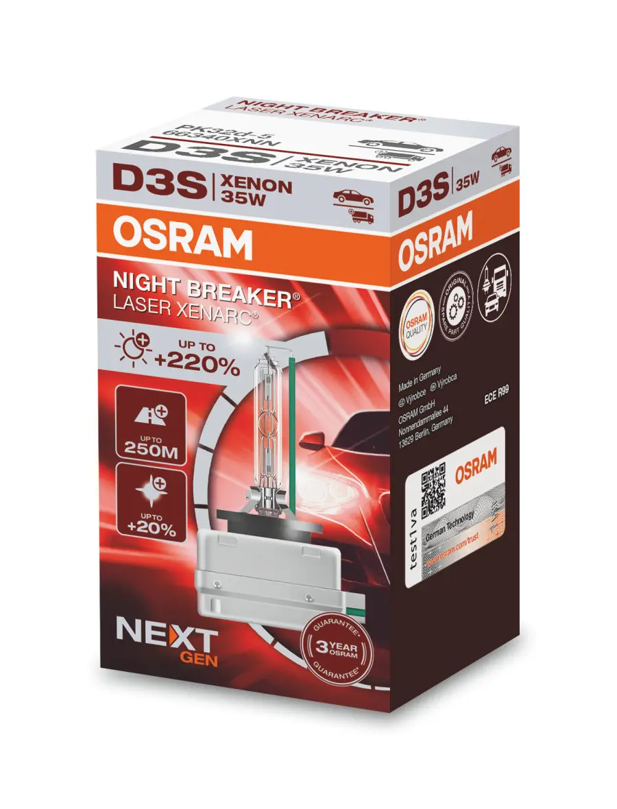 Xenonpære D3S Osram Xenarc Night Breaker Laser +220% (Next Gen) - 1 stk. Image 1