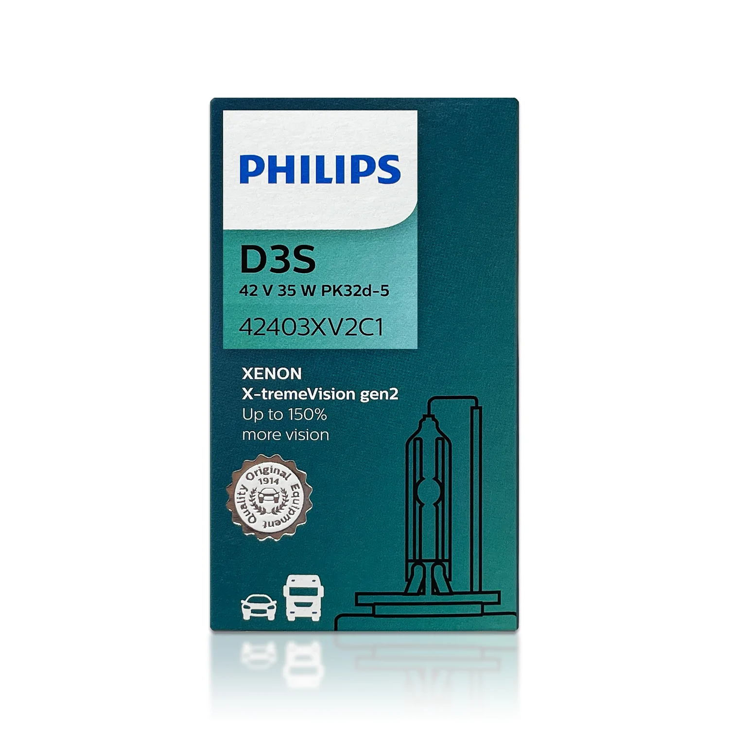 Xenonpære D3S Philips X-tremeVision gen2 +150% - 1 stk. – bilde 7