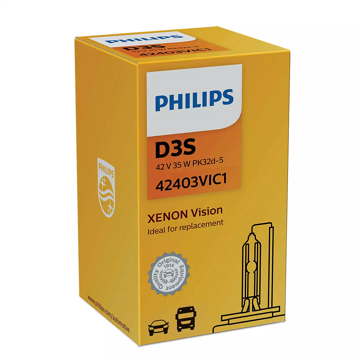 Xenonpære D3S Philips Xenon Vision - 1 stk.