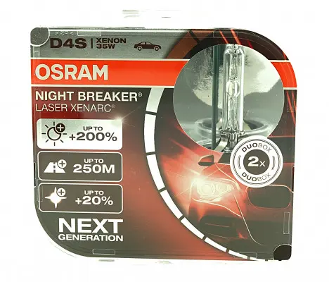 Xenonpære D4S Osram Xenarc Night Breaker Laser +200% - sett 2 stk. – bilde 2
